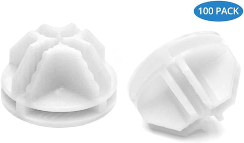 QWORK Wire Storage Connectors - 100 Pcs C&C Grid Clips for Modular Storage Cubes Interlocking Buckle, White