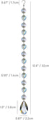 1ft 10pcs Teardrop Crystals Garland, Hanging Chandelier Crystals Prism Beads Chain for Wedding Home Decoration Clear