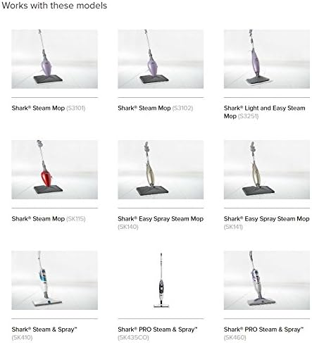 Shark Steam and Spray Mop Cleaning Pads - 6 pc for S3101, S3102, S3250, S3251, SK115, SK140, SK141