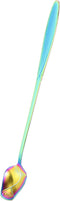 uxcell 7 Inch Stainless Steel Coffee Spoons, Rose Flower Shape Spoons for Ice Tea, Dessert, Colorful