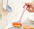 Eco-friendly Wheat Straw Cooking Spoons, Wheat Straw Soup Spoon for Cooking Utensils (Pink)