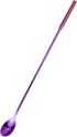 uxcell Long Handle Stainless Steel Mixing Spoon, Purple Bartender Cocktail Stirring Spoon, 300mm/11.81" Bar Spoon