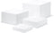 KCGANI White Acrylic Cube Cupcake Dessert Display Stands, 5 Sides Nesting Risers Boxes,