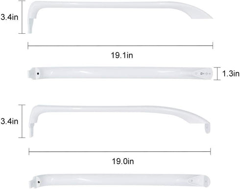 AMI PARTS WR12X22148 Refrigerator Door Handle Set Replaces AP5949272, GTH17GBEDRWW, GTH18GBD4RWW
