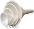 Chef Craft Set of 4 General Purpose Plastic Nested Funnel Set, Assorted Sizes, White