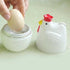 Chicken Shaped Microwave Egg Boiler for Perfectly Cooked Eggs in Minutes, Microwave Egg Cooker, White