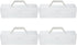 EXCEART 4pcs 12'' Plastic Storage Box for Art & Craft Supplies with Handle, Small Translucent Storage Box