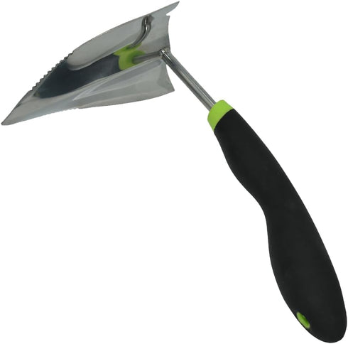 Zenport 15309B Ergonomic Garden Plow - Stainless Steel with Soft Cushion Grip, Black Gardening Tool