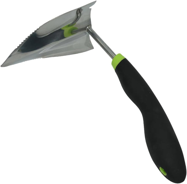 Zenport 15309B Ergonomic Garden Plow - Stainless Steel with Soft Cushion Grip, Black Gardening Tool