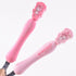 Cute Pink Melody Fork and Spoon Set - Flatware with Case, Tableware Set with Cute Figure, Medium Size