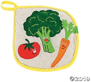 Do It Yourself 12Pc Natural Canvas Pot Holders - Crafts for Kids and Fun Home Activities