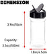 16 3.5oz PCS Plastic Seasoning Containers with Black Screw Lids to Pour or Shake,Portable Empty Clear Spice