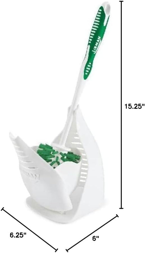 2 Pack Set, Libman Designer Bowl Brush and Caddy - - Toilet Brush and Holder Non-Scratch, Bathroom Brush, Hygenic Caddy