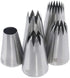 Large Piping Tips Set for Cake Cream Decorating, Icing Nozzle for Cupcakes, Cakes, Cookies (1A, 1C, 1E, 356, 9FT)