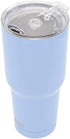 BUILT Double Walled Stainless Steel Tumbler Set with Replacement Lid, 30-ounces, 2 Reusable Tritan Wire Straw Cleaning