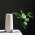 VanEnjoy 7" High Minimalist White Ceramic Vases - Home Office Decoration, Frosting Finish