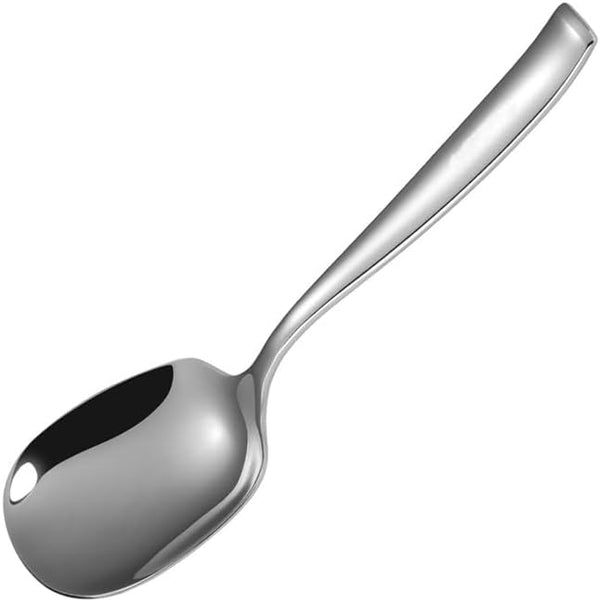 X-Large 316L Stainless Steel Buffet Serving Spoon, Square Head, Heavy Duty, Dishwasher Safe, 9.5 x 2.8 inches (1 Pack)