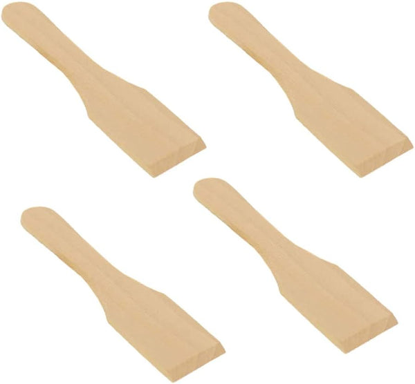 Wooden Raclette Spatula Set (4 pcs) for Cheese Grills, Frying Pans, Gourmet Boards, Fondue