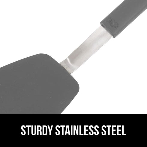 Gorilla Grip Nonstick Silicone Spatula, Heat Resistant, Flexible Head, Stainless Steel Kitchen Spatulas, 2 Pack