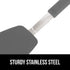 Gorilla Grip Nonstick Silicone Spatula, Heat Resistant, Flexible Head, Stainless Steel Kitchen Spatulas, 2 Pack