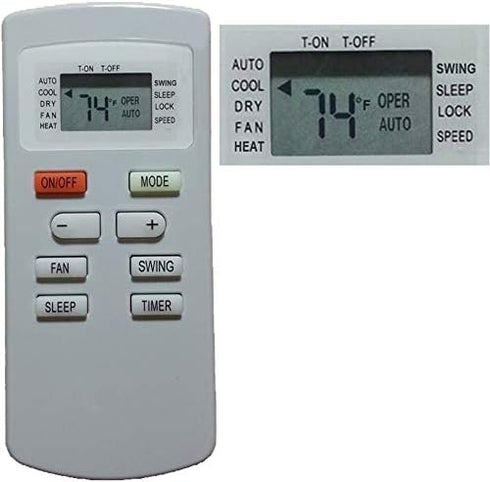RCECAOSHAN Replacement for Soleus Air Conditioner Remote Control YX1FF YX1F for GH-PAC-10E5