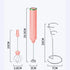 Milk Frother Handheld with 3 Stainless Steel Whisks, Rechargeable Electric Drink Mixer with Stand & Travel Case for