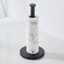 Weighted Paper Towel Holder, Stainless Steel Free Standing Napkin Holder for Large Roll, Matte Black