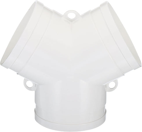 PATIKIL 4 Inch Y Connector Duct Splitter, 3 Way Air Vent Hose Adapter for Dryer Exhaust Fan HVAC Systems, White