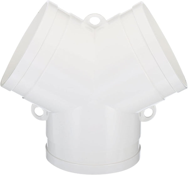 PATIKIL 4 Inch Y Connector Duct Splitter, 3 Way Air Vent Hose Adapter for Dryer Exhaust Fan HVAC Systems, White