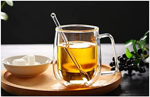 4 Pcs Clear Glass Tea Spoon, Long Handle Stirring Spoon for Coffee, Iced Tea, Cocktail, Dessert