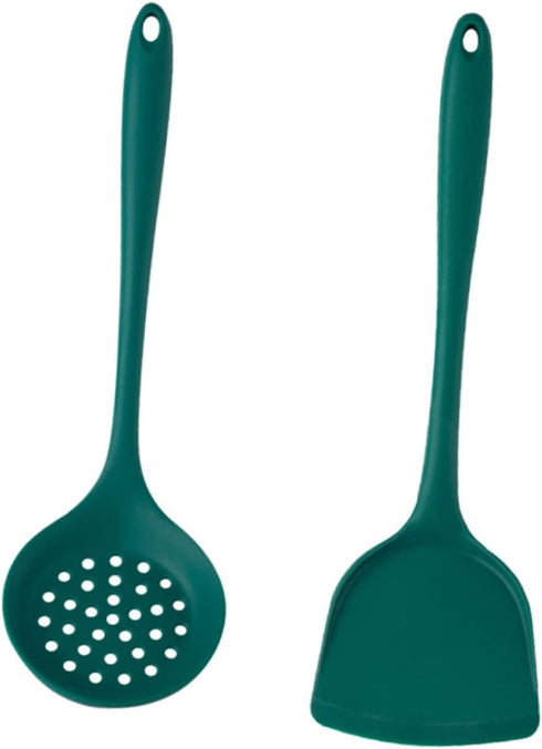 Zerodeko 1 Set Silicone Spatula Cooking Spatula, Slotted Skimmer, Nonstick Silicone Spoon, Colander Drain Tool