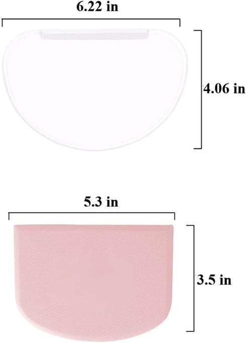 Dough Bowl Scraper Silicon Pastry Scrapers - 4 Packs of Food Grade PE Backing Dough Blenders for Cooking