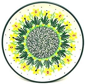 Polish Pottery Plate - Bread & Butter (6 1/4") in Daffodil Design