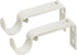 Ivilon Adjustable Brackets for Curtain Rods - Set of 2 for 7/8 or 1 Inch Rods - Ivory