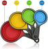 leepiya Measuring Cups and Spoons Set, Collapsible 8 Piece Measuring Tool, BPA Free Silicone, Colorful