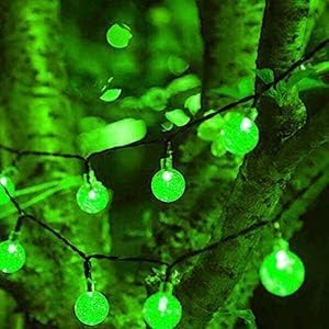 Solar String Lights Outdoor 120 LED 72 Ft, Crystal Globe Lights with 8 Lighting Modes, Waterproof Solar Powered for