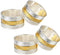 Accmor Metal Gold Round Napkin Rings, Set of 4 for Table Decorations, Wedding, Dinner, Party