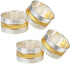 Accmor Metal Gold Round Napkin Rings, Set of 4 for Table Decorations, Wedding, Dinner, Party
