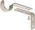 Ivilon Adjustable Brackets for Curtain Rods, Set of 2 for 1 or 1 1/8 Inch Rods, Brushed Nickel