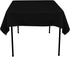 GFCC 54 x 54-Inch Black Rectangular Polyester Tablecloth for Wedding Party Decorations, Square Table Cloth Cover