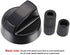 Jetec 4 Pack Control Knobs Replacement for Oven/Stove/Range with 12 Adapters, Please Check Dimensions (Black)