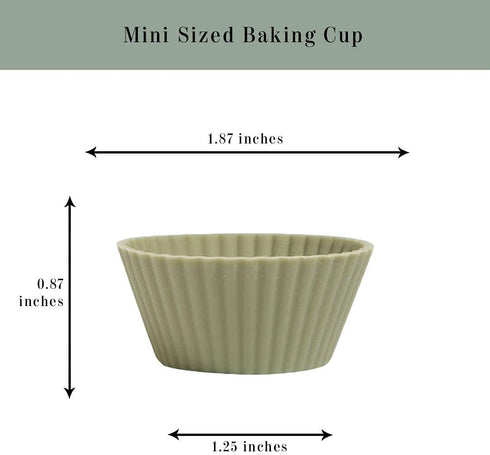 The Silicone Kitchen 24 Pack Mini Silicone Baking Cups, Non-Toxic, BPA Free, Dishwasher Safe, White Blue Green