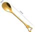 10 Pieces Stainless Steel Heart Butterfly Coffee Spoon Dessert Spoon Sugar Spoon Ice Cream Spoon Stirring Spoon Tea Spoon Set for Tableware Kitchen, Cafe or Bar Gold 4.7 inch