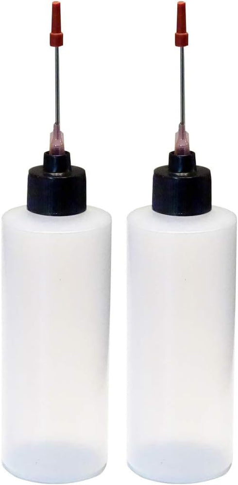 2-4oz Plastic Squeeze Bottles with 1.5 Inch Stainless Steel Applicators