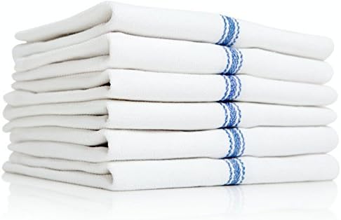 Liliane Collection 13 27" 14" 2-ply Commercial 100% Blue Kitchen Dish Towels - x Grade Absorbent Cotton Kitchen Towels