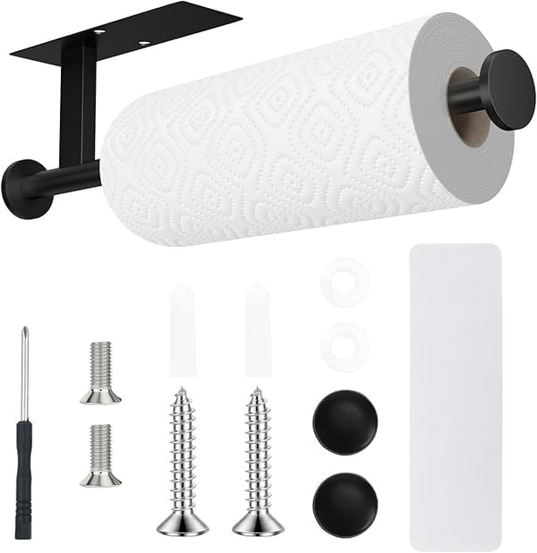 FISHCLOUD Paper Towel Holder Wall Mount - Self Adhesive No Drill or Drilling,
