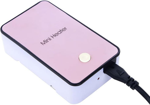 Safety Energy-Saving Mini Portable Heater – Electric Fan Heater Air Warmer for Room, Office, Desktop, Pink