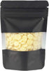 PABCK 100 Pcs Matte Black Resealable Stand Up Bags with Window, 3.9x5.9 inch Heat Seal Bulk Food Storage