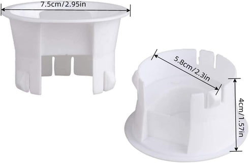 Glass Water Pitcher Lids - Food Grade Plastic Anti-Dust Stoppers for Water Jug, 2 Pieces (White)