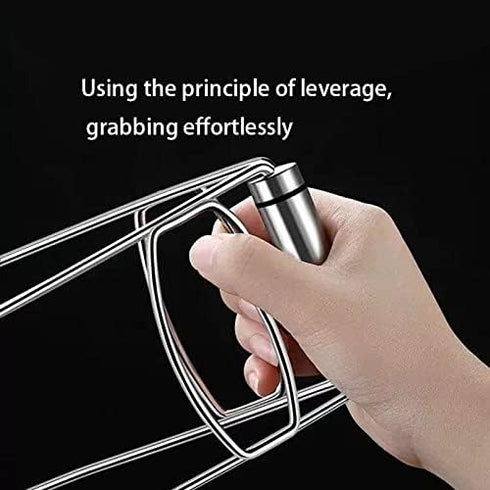 Folding Hot Dish Plate Clip - Stainless Steel Bowl Clip Holder for Kitchen Home Restaurant Cooking
